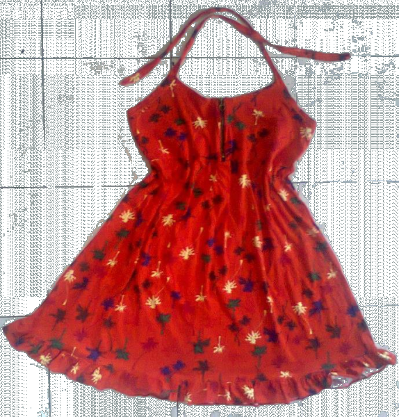 Vestido Vermelho Estampado